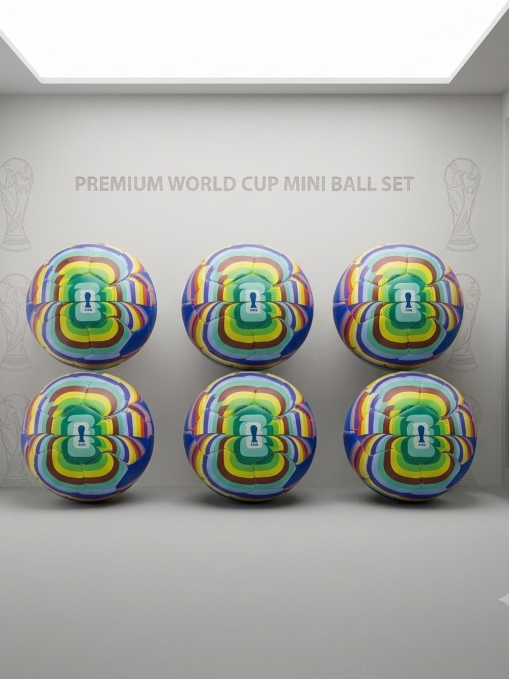 6 FIFA World Cup 2026 Mini Soccer Balls - Size 1 Amplified
